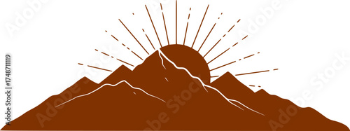 Vector Silhouette Mountain Landscape Parallax Loop - Nature Peace