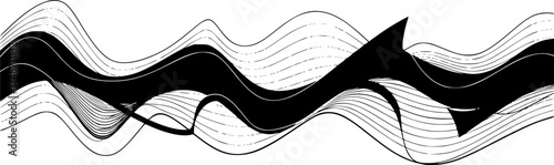Vector Silhouette Abstract Fluid Lines Morphing Waves Background