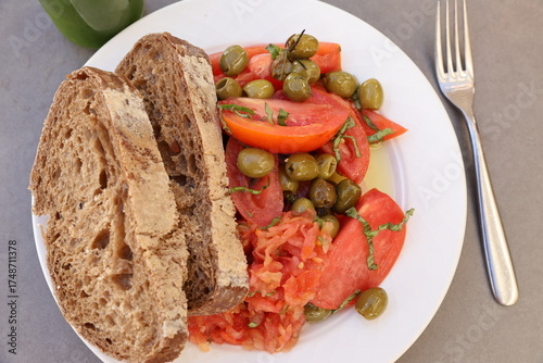 tomatoes and olives plate