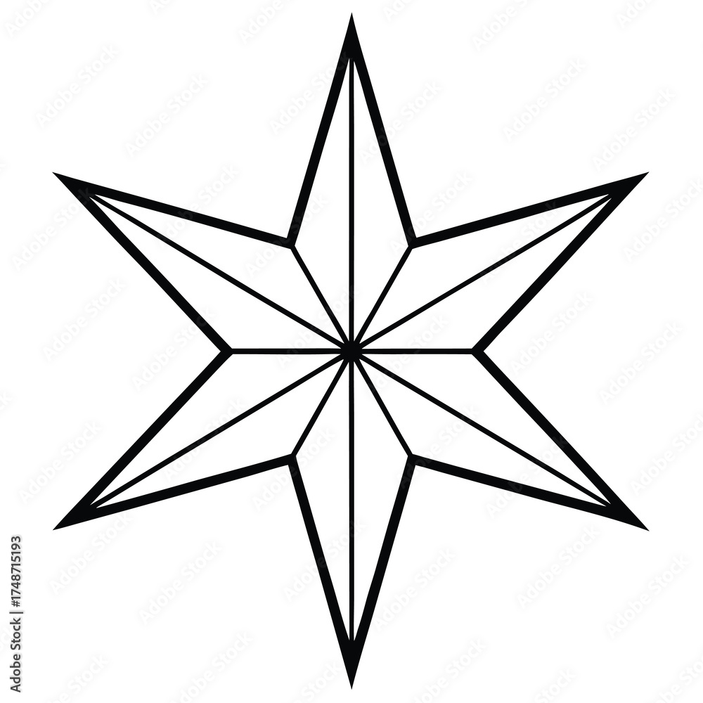 Obraz premium ice star silhouette vector icon