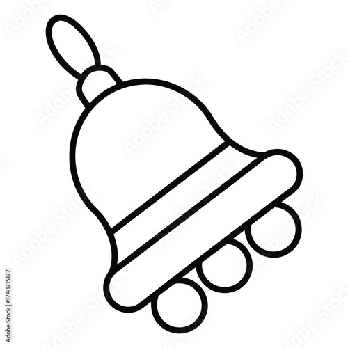 jingle bells silhouette vector icon