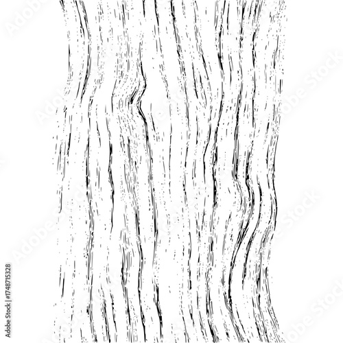 Illustration of a rocky mountain peak with detailed line work and shading on a white background landscape view