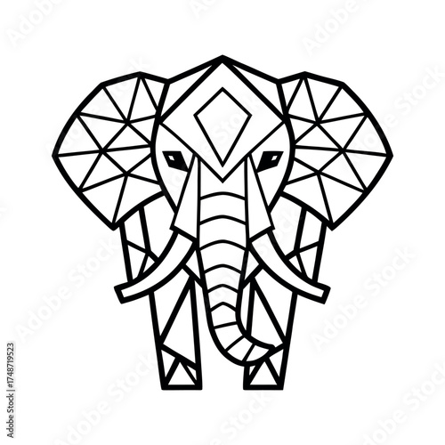 Elephant Tribal Mandala Vector