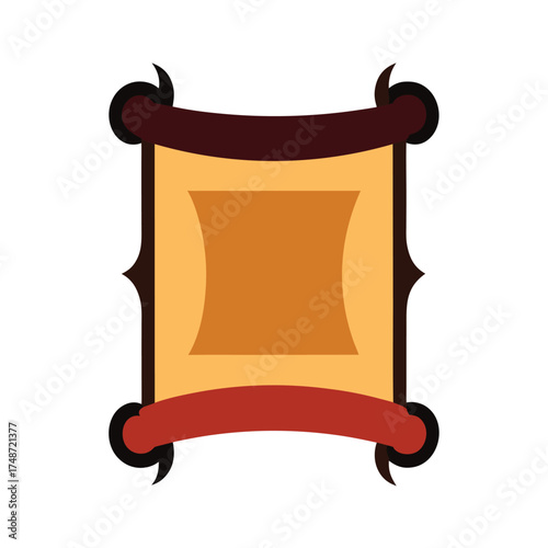 antique scroll frame vector in vintage style