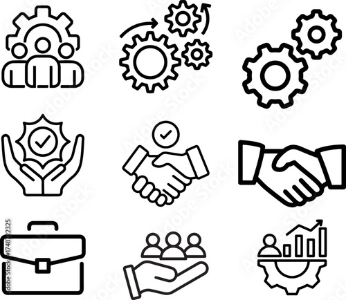  Business icon set on white background.eps