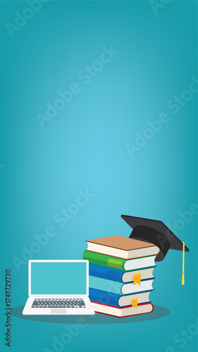 Online learning. Concept of webinar, business online training, education on computer or e-learning concept, video tutorial vector illustration	