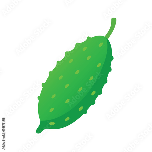 textured green bitter gourd karela with bumps