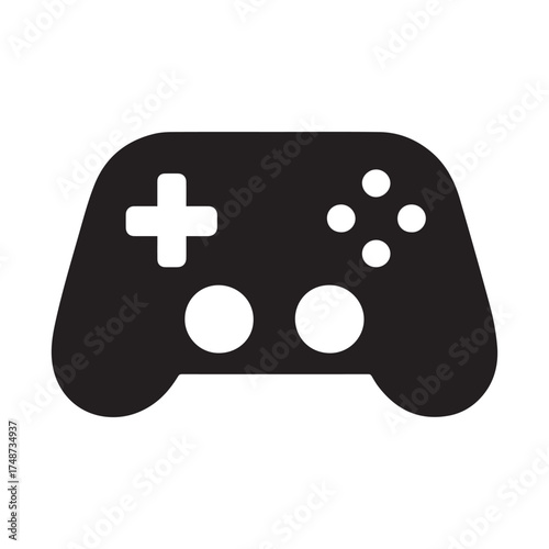 Gaming Controller: An iconic black controller for the gaming industry, with a classic layout of buttons and directional pad, symbolizing the core of interactive entertainment.