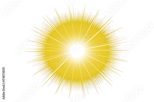 Radiant yellow burst of light, emanating outwards with intense energy and brightness.
