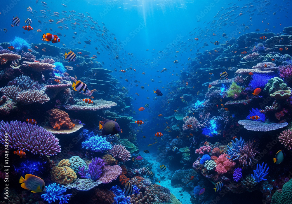 Naklejka premium Modern digital design with creative artistic elements