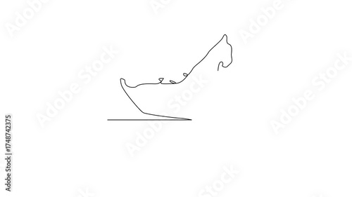 Animated self drawing of UAE National Day video design illustration. UAE National Day theme video design concept in simple linear continuous line style. Great design for UAE national holiday campaign