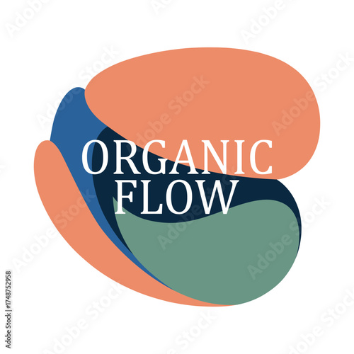 Organic Flow Abstract Shape Design – Modern Minimalist Colorful Vector Composition for Branding, Posters, and Interior Art