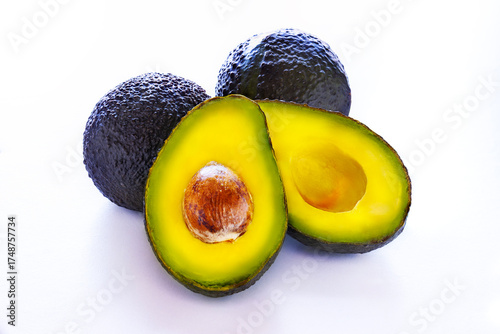 avocado isoated on white background.