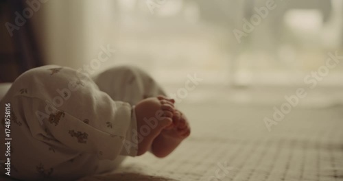 Close Up of Tiny Newborn Baby Feet