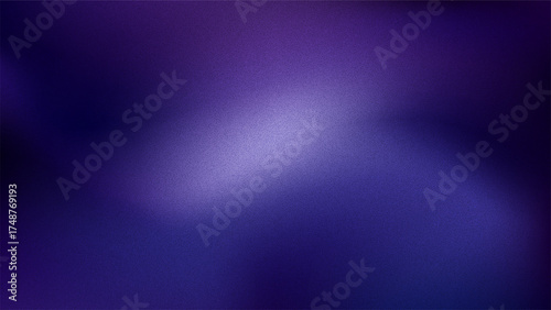 Purple grain texture with glowing light effect. Abstract noisy background design for wallpaper or digital product display.