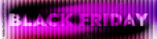 Black Friday typography banner. Black Friday abstract ripple glass gradient background. Modern vector design template for Black Friday sale.