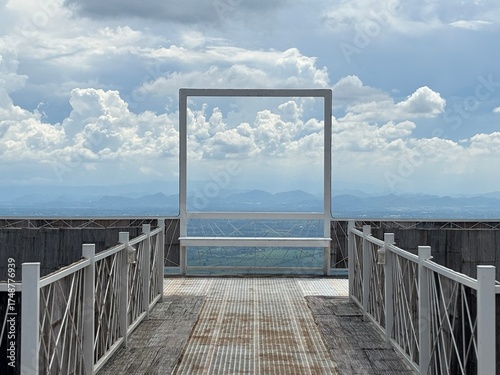frame with sky and clouds in background