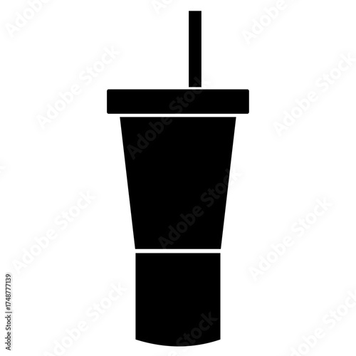 Bottle vector, clip art, and symbol. Flat design of  drink concept and simple design