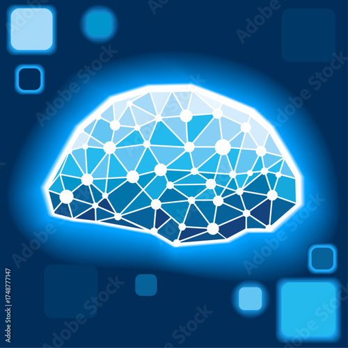Technological brain with digital connections