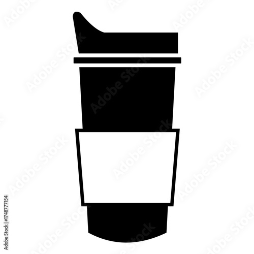 Bottle vector, clip art, and symbol. Flat design of  drink concept and simple design