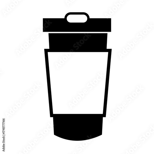 Bottle vector, clip art, and symbol. Flat design of  drink concept and simple design