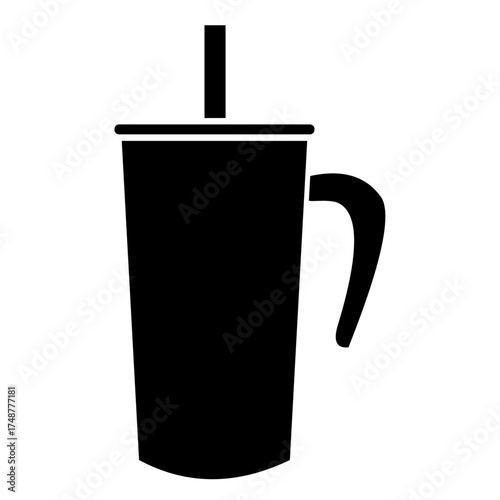 Bottle vector, clip art, and symbol. Flat design of  drink concept and simple design