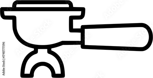 espresso machine portafilter illustration
