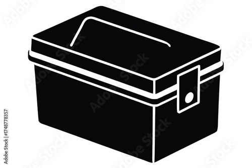 cooler box silhouette vector art