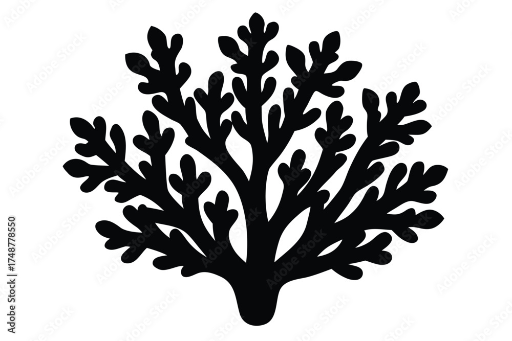 Obraz premium coral silhouette silhouette vector art