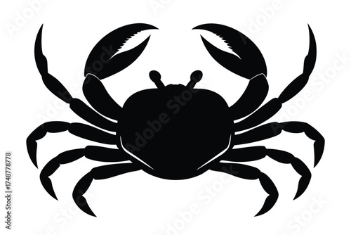 crab silhouette silhouette vector art