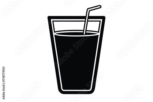 drink outline silhouette vector art