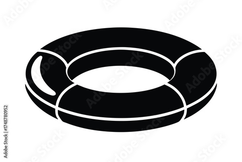 inflatable ring silhouette vector art