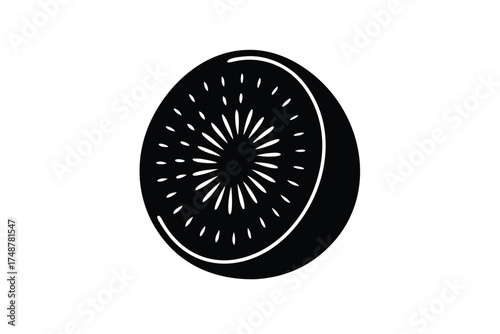 kiwi fruit silhouette vector art