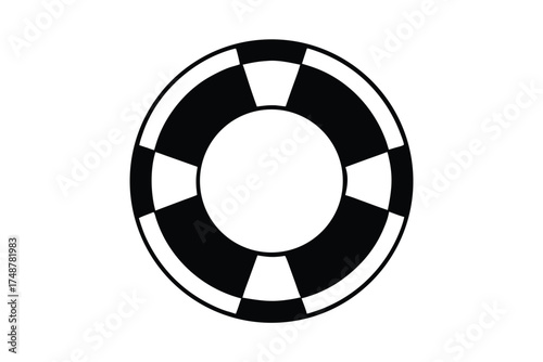 lifesaver silhouette vector art