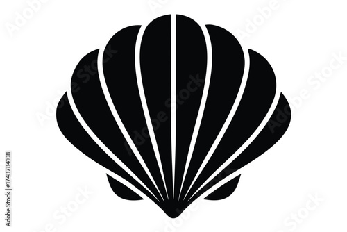 seashell pattern silhouette vector art