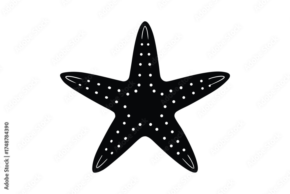 Fototapeta premium starfish silhouette vector art