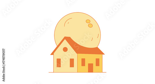  House and the Full Moon, Property and Night Observations