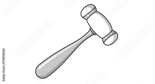Cartoon style rubber mallet illustration for construction and repair