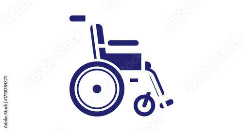 Conceptual Wheelchair Illustration Emblem for Accessibility Awareness