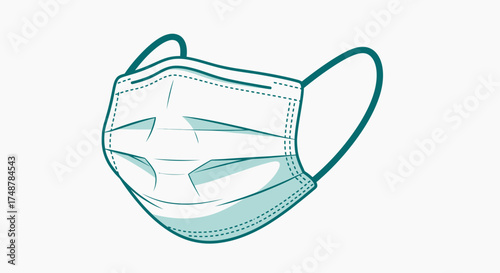 Graphical representation of personal protective equipment, face mask style