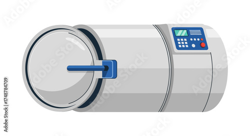 Isolated medical mri scanner radiology diagnostic device vector illustration