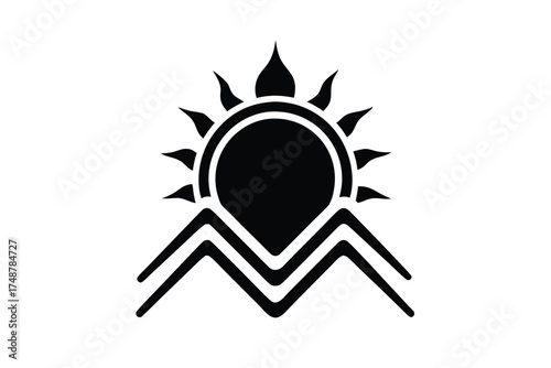 summer heat silhouette vector art