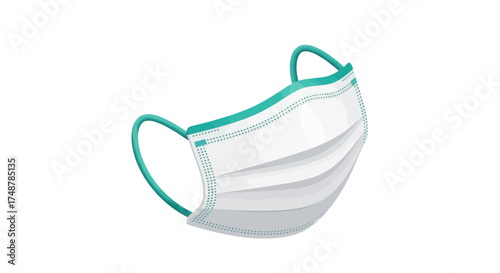 Protective Face Mask Illustration Symbolizing Health and Safety Measures