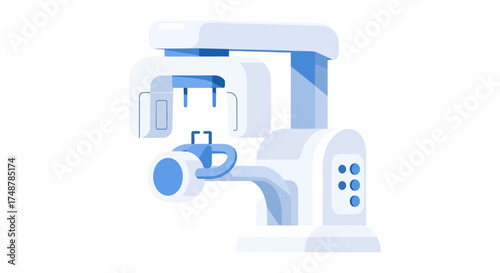 Sophisticated Dental X-Ray Machine for Diagnostic Imaging Illustration