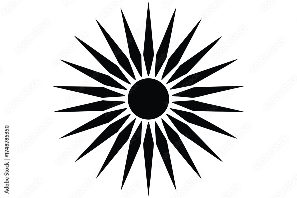 Obraz premium sunburst silhouette vector art