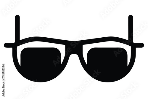 sunglass face silhouette vector art