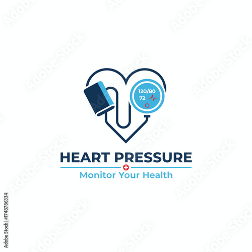Heart pressure symbolizes cardiovascular health, blood flow balance, and medical care awareness.