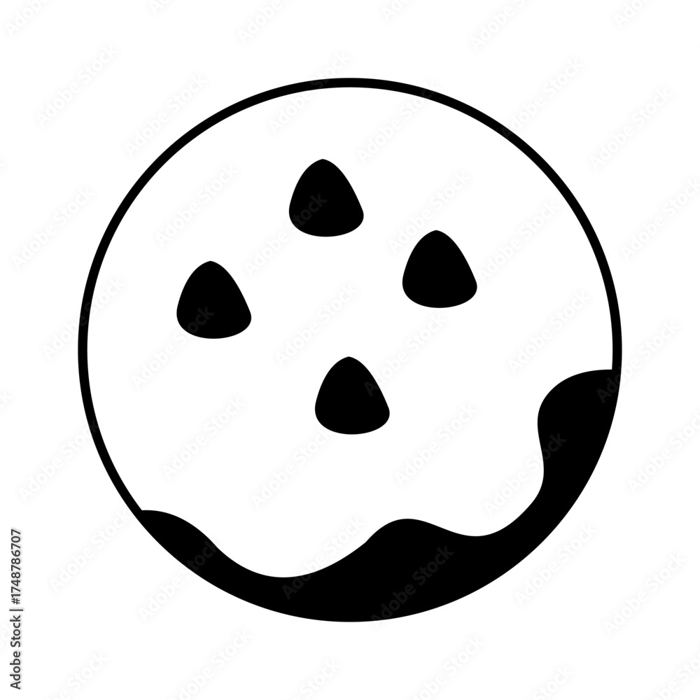 Fototapeta premium cookies vector, clip art, and symbol. Flat design of food concept and simple design