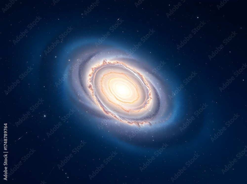 Fototapeta premium Majestic Spiral Galaxy in Deep Space
