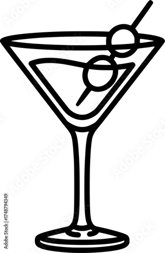 line art classic martini
